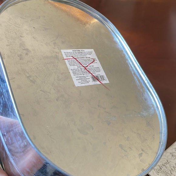 Galvanized 4 Compartment Vintage Style Metal Bucket Caddy w Handle 9.5 x 6 x 5 - Picture 4 of 5